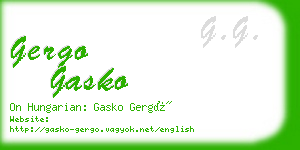 gergo gasko business card